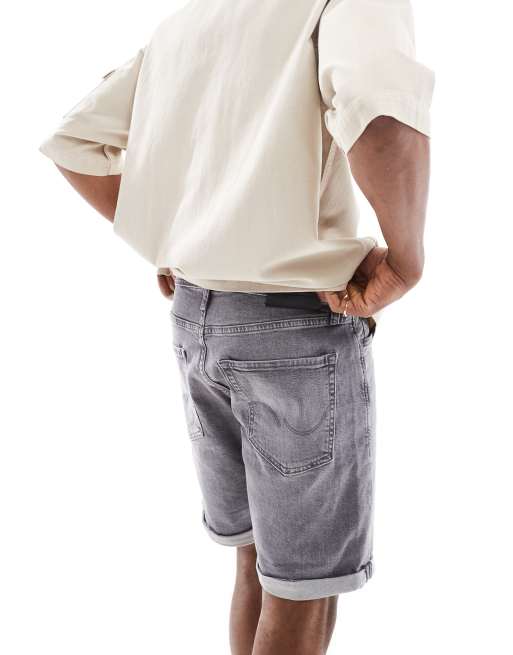 Jack & Jones denim shorts in grey wash, 4 of 5