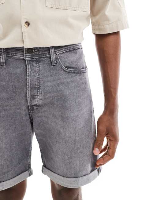 Jack & Jones - Denim shorts in grijs met wassing, 5 van 5