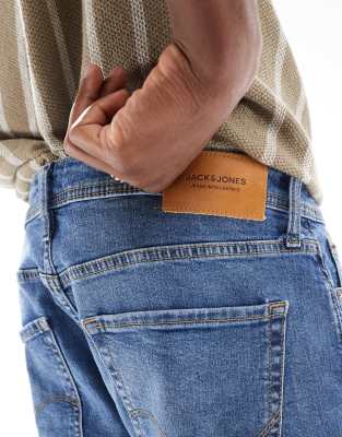 Shop Jack & Jones Denim Shorts With Turn Up Hem