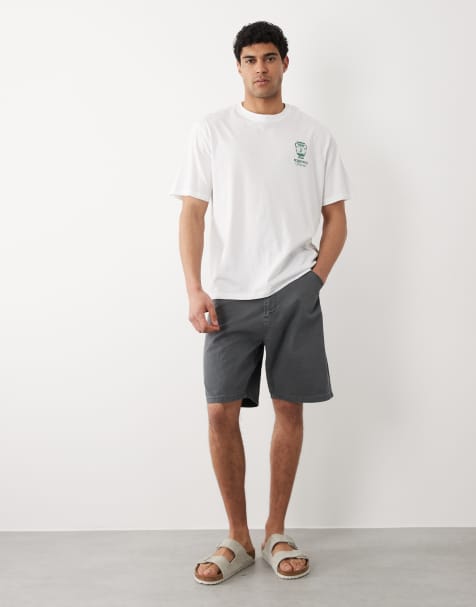 Jack & Jones - Denim timmermansshort in grijs - view 1