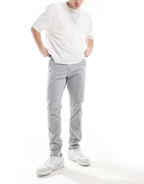 Jack & Jones – Dopasowane szare chinosy - view 1