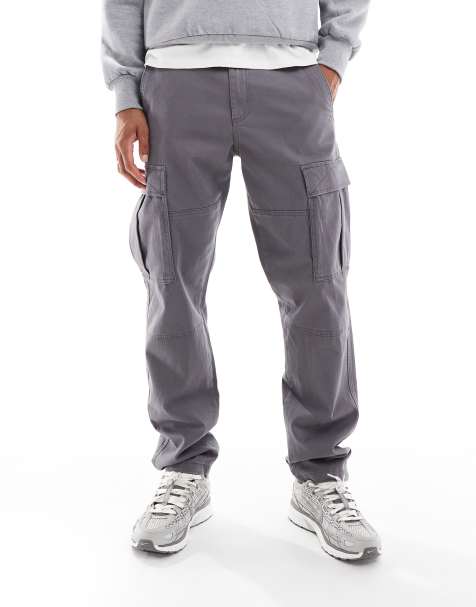 Jack & Jones – Dopasowane szare spodnie bojówki - view 1