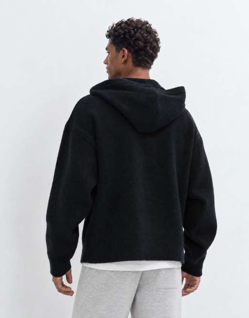 Jack & Jones double zip knit hoodie in navy, 6 of 9