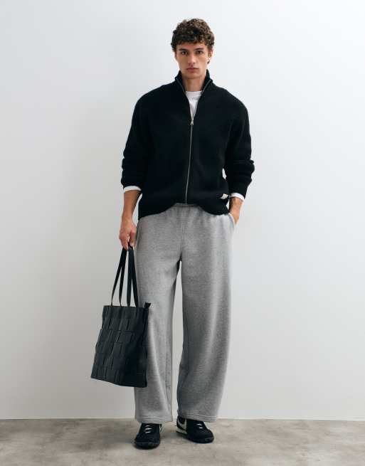 Jack & Jones double zip knit sweater in black, 4 of 5
