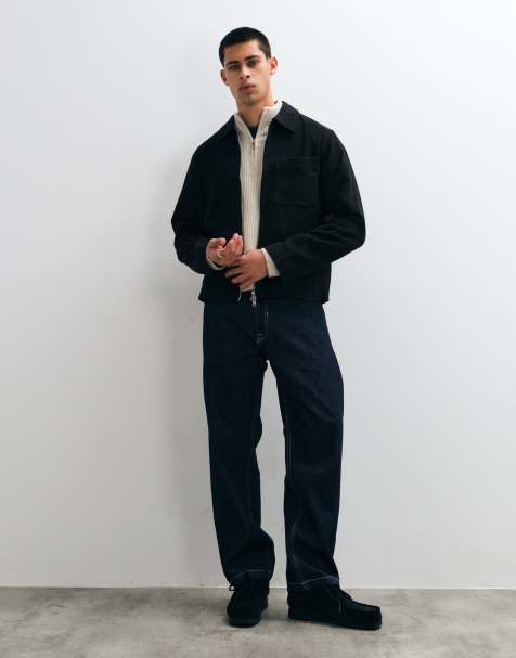 Jack & Jones double zip short jacket in black - view 1