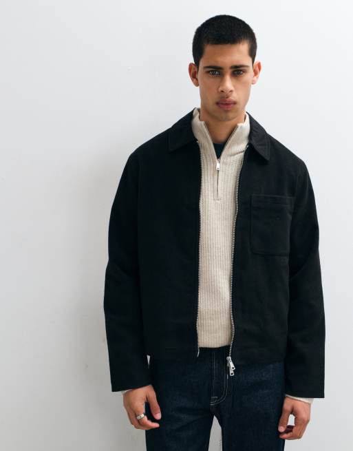 Jack & Jones double zip short jacket in black, 2 of 5
