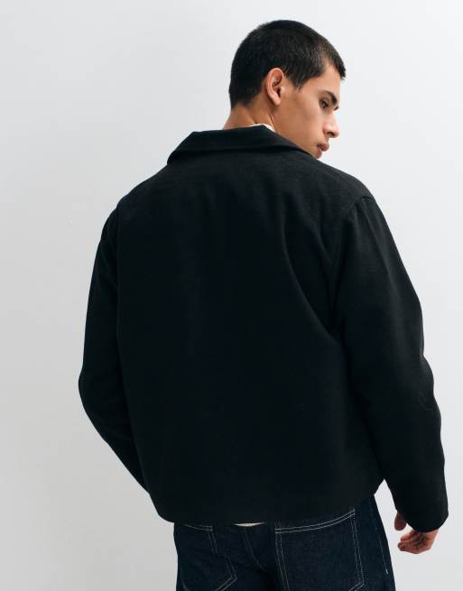 Jack & Jones double zip short jacket in black, 4 of 5