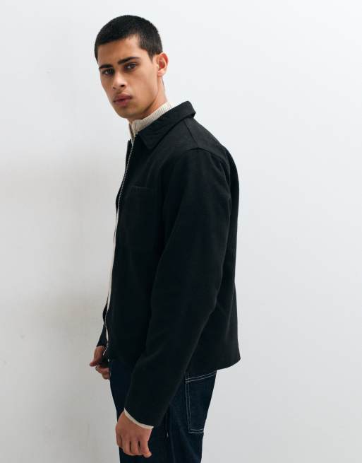 Jack & Jones double zip short jacket in black, 5 of 5