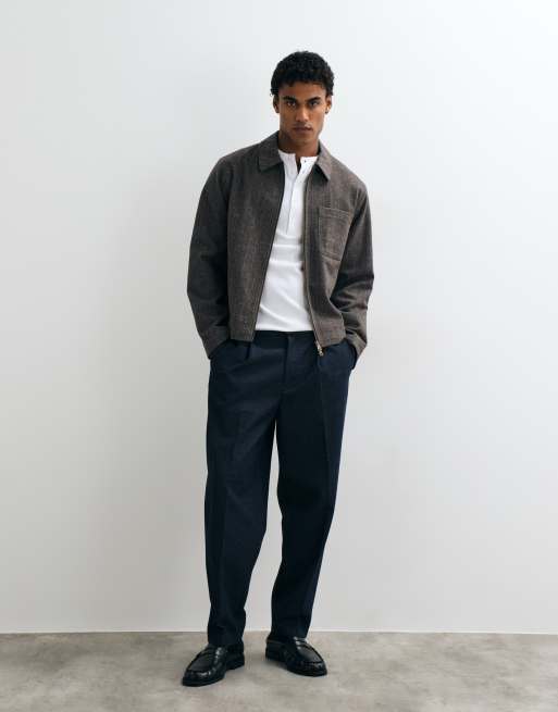 Jack & Jones double zip short jacket in brown, 2 of 5