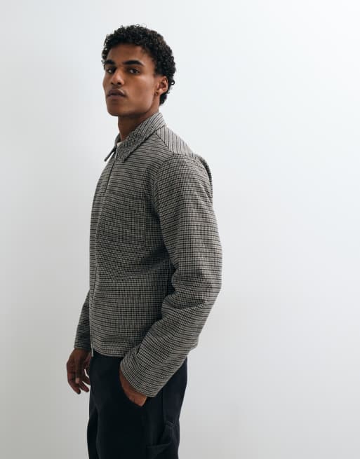 Jack & Jones double zip short jacket in houndstooth, 3 of 5