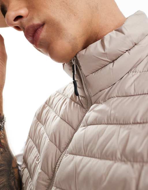 Jack Jones Doudoune sans manches repliable Blanc cassé ASOS