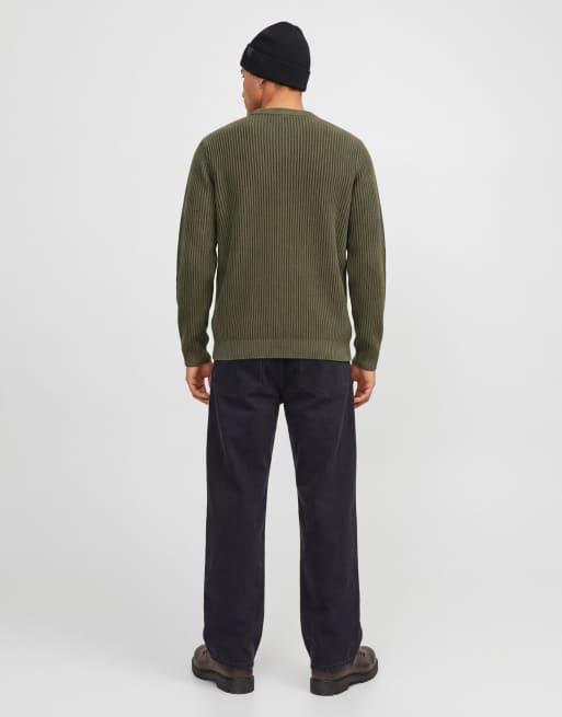 Jack & Jones Dover 2-pack geribde trui met ronde hals in zwart, 2 van 6