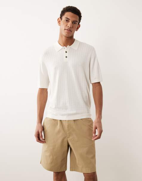 Jack & Jones drawstring chino shorts in beige - view 1