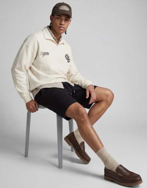 Jack & Jones drawstring chino shorts in black, 4 of 5