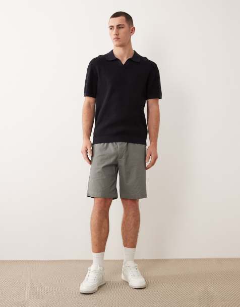 Jack & Jones drawstring chino shorts in gray - view 1