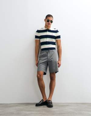 Jack & Jones drawstring chino shorts in grey