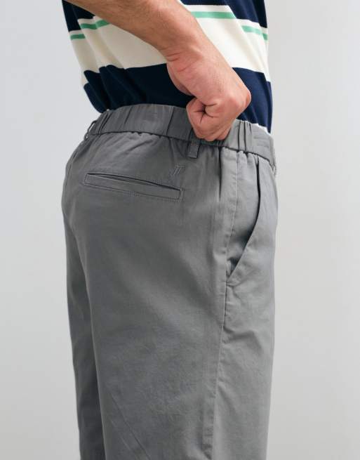 Jack & Jones drawstring chino shorts in grey, 3 of 7