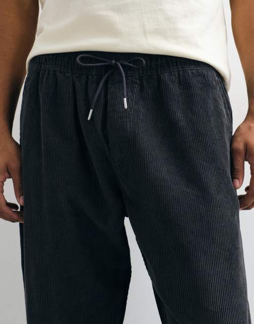 Jack & Jones drawstring cord pants in black, 4 of 5