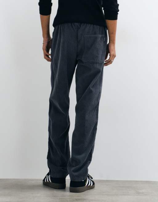 Jack & Jones drawstring corduroy pants in dark blue, 3 of 5