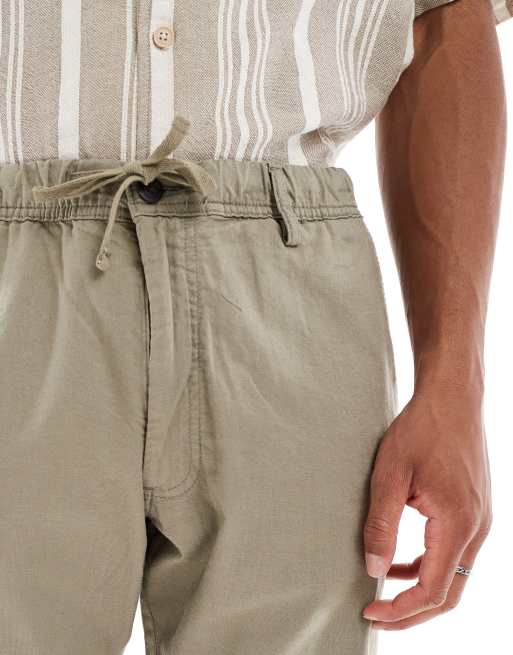 Jack & Jones drawstring pants in khaki