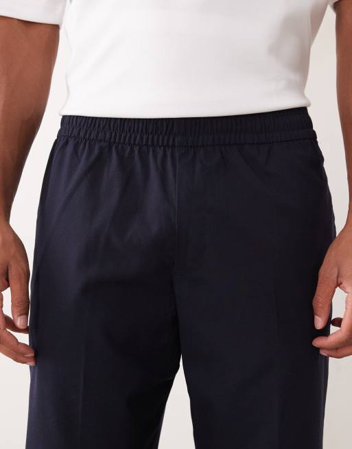 Jack & Jones drawstring trousers in dark navy, 5 of 5