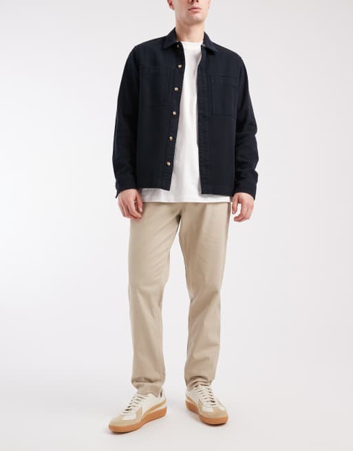 Jack & Jones drawstring waist chino in beige, 2 of 5