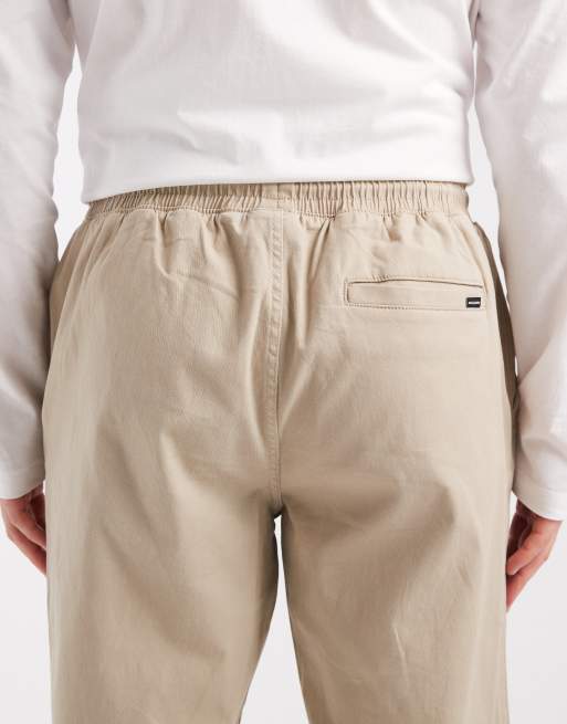 Jack & Jones drawstring waist chino in beige, 4 of 5