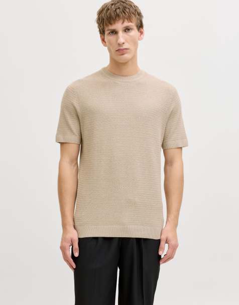 Jack & Jones – Dzianinowy T-shirt w kolorze żółtego pieprzu - view 1