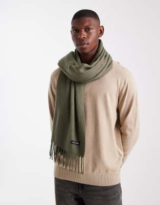 Jack & Jones - Écharpe à franges - Kaki-Vert