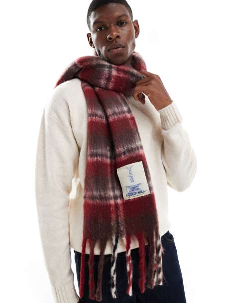 Jack & Jones - Écharpe épaisse à carreaux - Rouge - view 1
