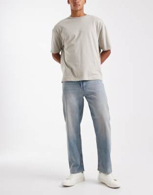 Jack & Jones Eddie Baggy Jeans In Blue