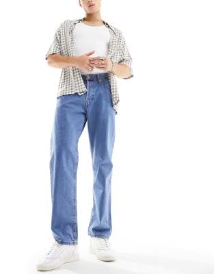 eddie baggy jeans in stonewashed blue