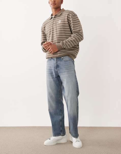 Jack & Jones – Eddie – Blåtvättade jeans med ledig passform - view 1