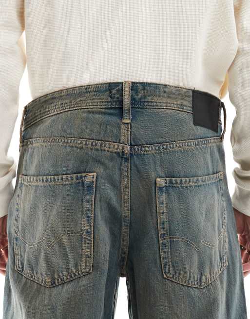 Jack & Jones – Eddie – Brązowe luźne jeansy z przebarwieniami, 5 z 5