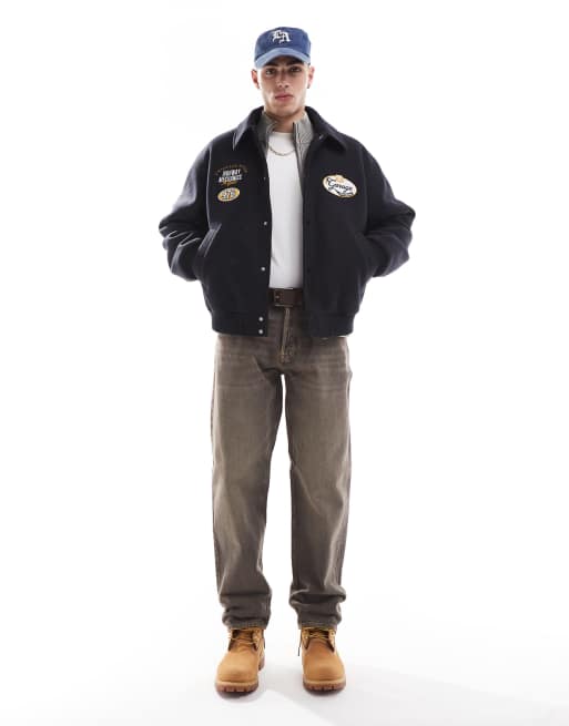 Jack & Jones - Eddie - Brune løstsiddende jeans med tonet finish