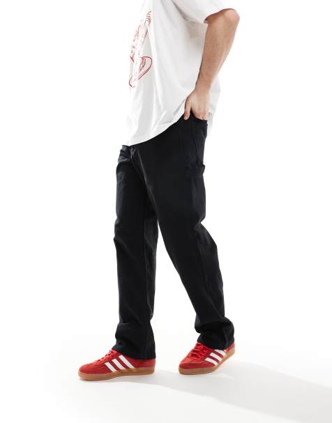 Jack & Jones Eddie loose fit carpenter trouser in black