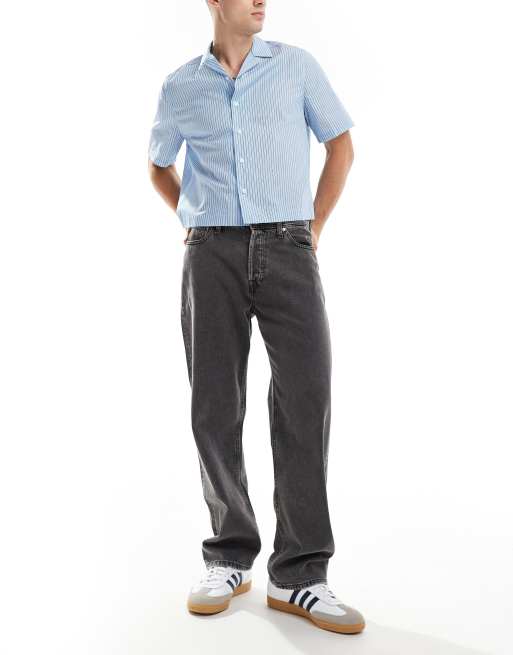 Jack & Jones – Eddie – Grå, tvättade jeans med ledig passform , 2 av 5