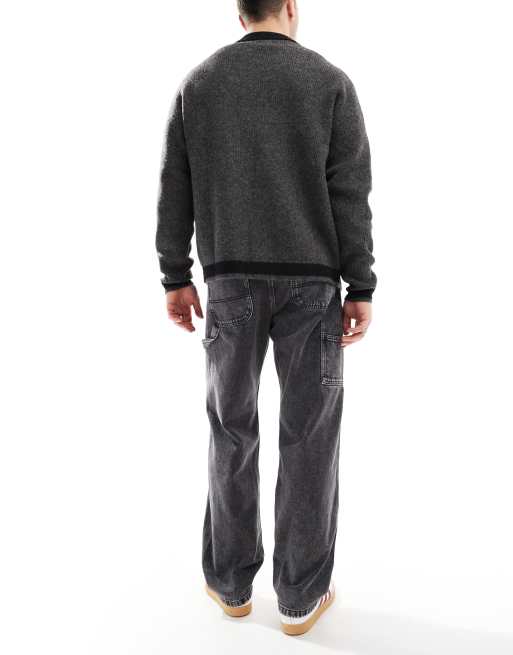 Jack & Jones - Eddie - Jean ample style charpentier - Noir délavé, 2 de 5