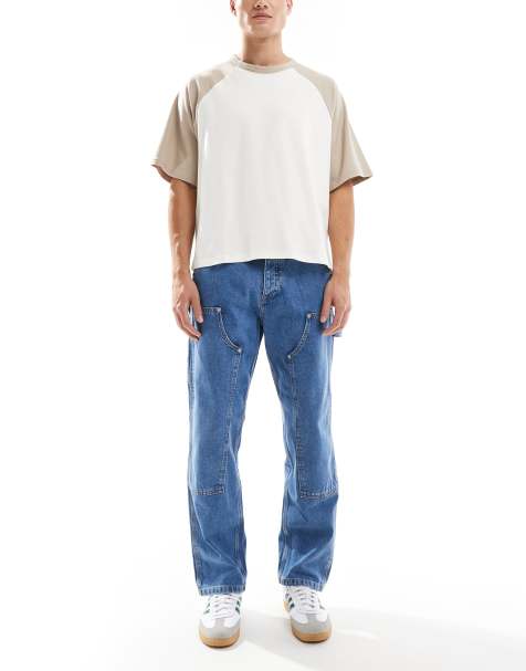 Jack & Jones - Eddie - Jean ample style peintre - Bleu délavé vintage - view 1