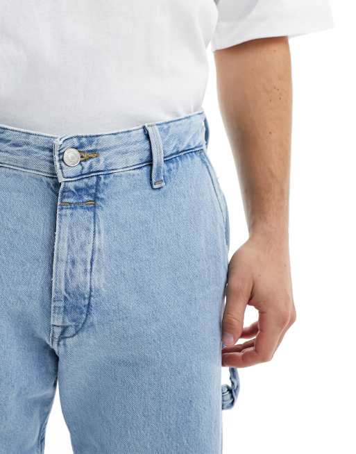 Jack & Jones – Eddie – Locker geschnittene Carpenter-Jeans in hellblauer Waschung, 5 von 5