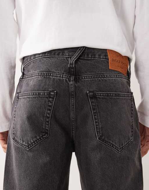 Jack & Jones – Eddie – Locker geschnittene Jeans in verwaschenem Schwarz , 4 von 5