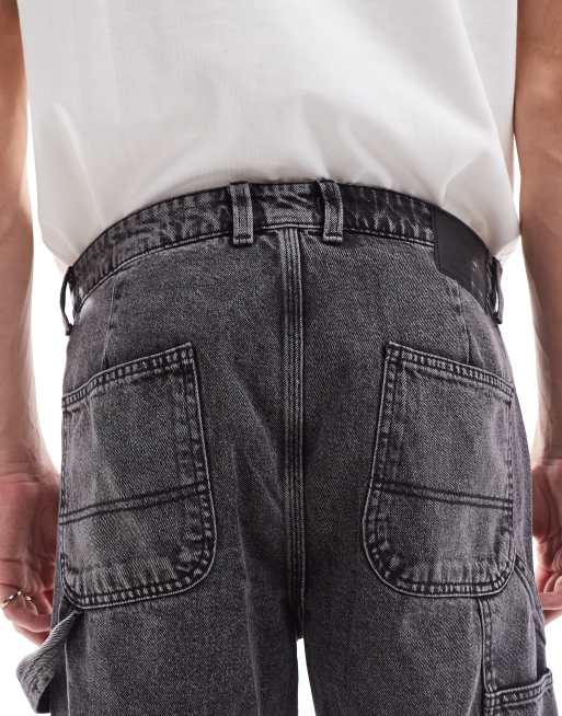 Jack & Jones – Eddie – Locker geschnittene Maler-Jeans in verwaschenem Schwarz , 5 von 5
