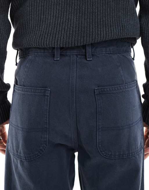 Jack & Jones – Eddie – Lockere Workwear-Jeans in Marineblau, 4 von 5
