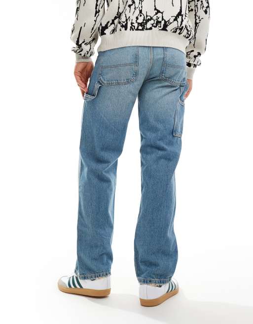 Jack & Jones Eddie loose carpenter jean in mid blue vintage wash, 2 of 5