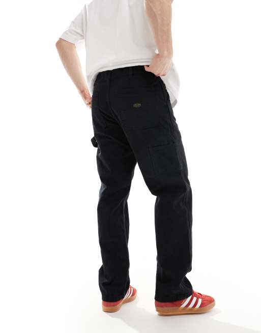 Jack & Jones Eddie loose fit carpenter pants in black