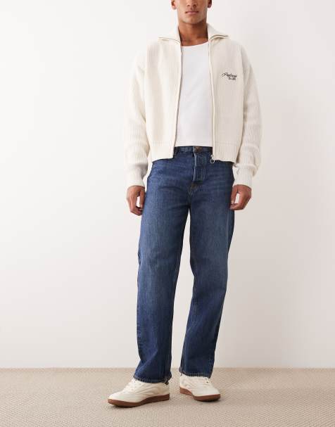 Jack & Jones Eddie loose fit jeans in mid blue