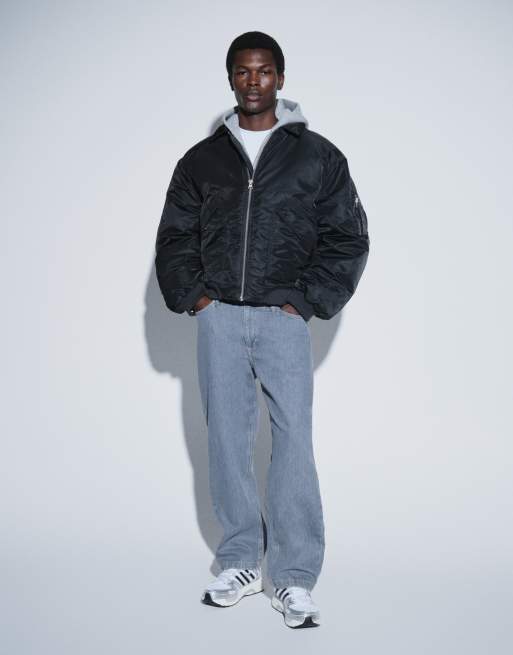 Jack & Jones Eddie loose jeans in grey with constrast stitch, 3 of 5