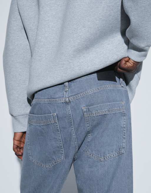 Jack & Jones Eddie loose jeans in grey with constrast stitch, 4 of 5
