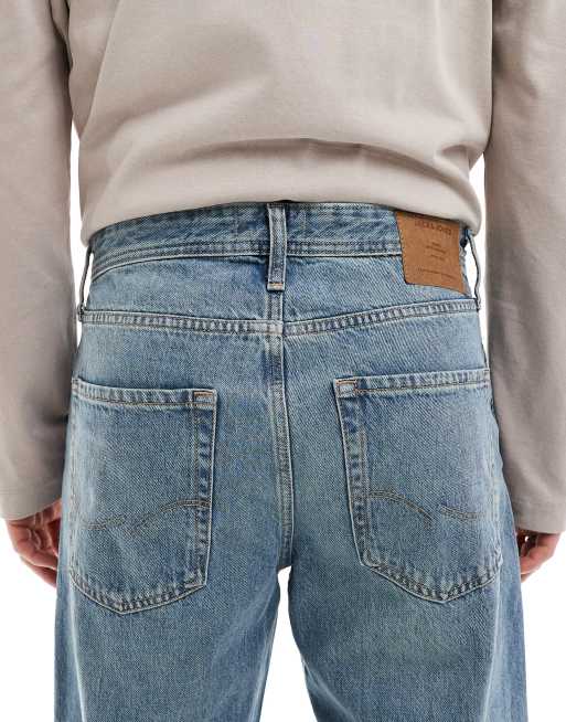 Jack & Jones Eddie loose jeans in mid blue vintage wash 