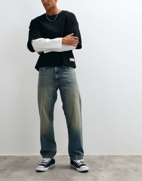 Jack & Jones Eddie loose Jeans in Mittelblau mit leichtem Farbton - view 1